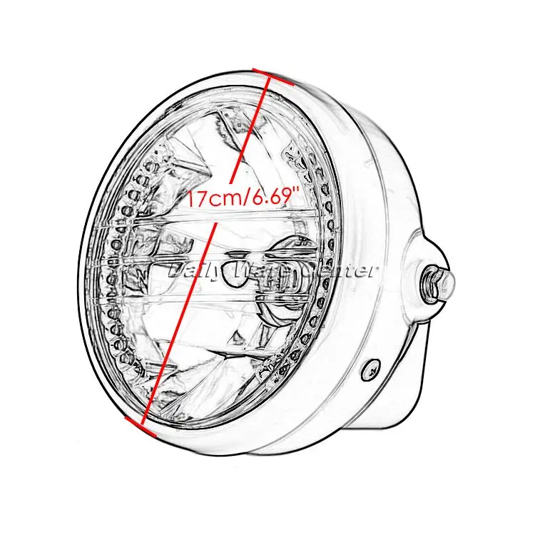7-дюймовая круглая фара H4 для мотоцикла поворотный сигнал мигающая 35 Вт 12 В желтая