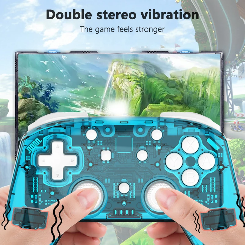 Прозрачный беспроводной переключатель контроллер для Nintendo Switch/Switch Pro NS Switch Remote PC