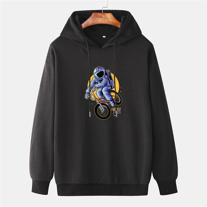 

Cartoon space astronaut quality men's Harajuku casual sports men's hoodie unisex couple pullover campus style sweater