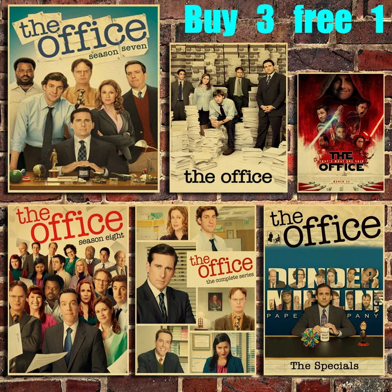 Офис ТВ программа винтажный постер из крафт бумаги для бара офиса кафе