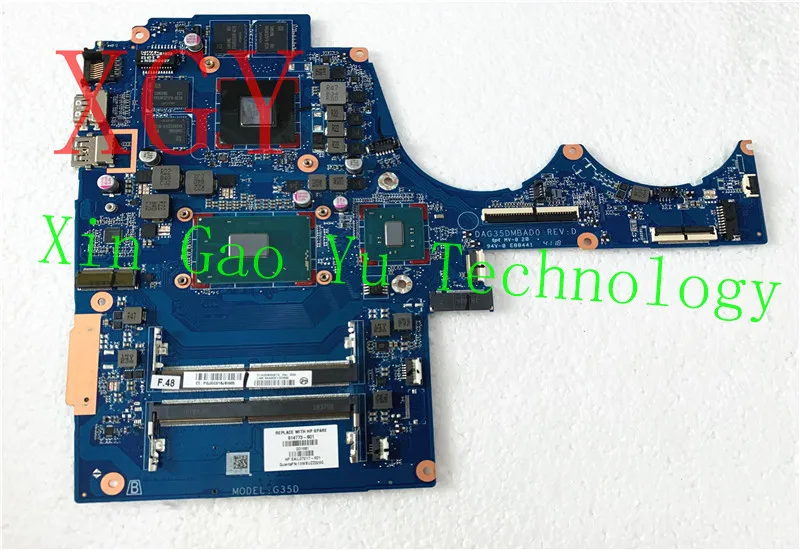 

New FOR hp 15-bc 15-ax TPN-Q173laptop motherboard 914773-501 914773-601 dag35dmbad0 sr32s I5-7300HQ N17P-G0-A1 100% test OK
