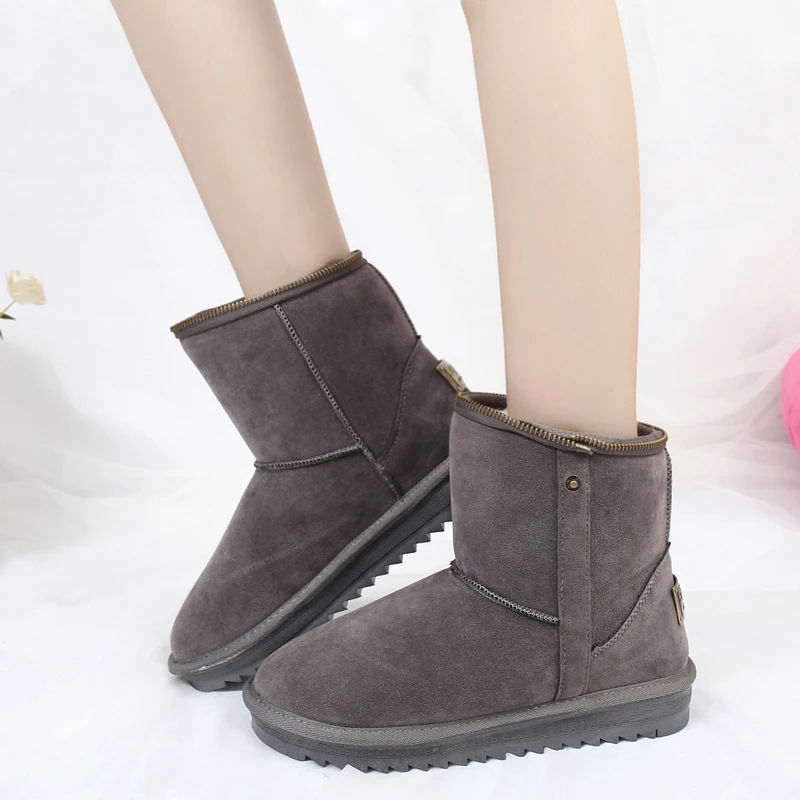 APHIXTA/высокие зимние сапоги женская зимняя обувь на молнии с двусторонней