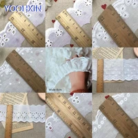 13 pattern hot white cotton embroidery lace fabric diy applique collar trim ribbon wide sewing guipure wedding dress cloth decor