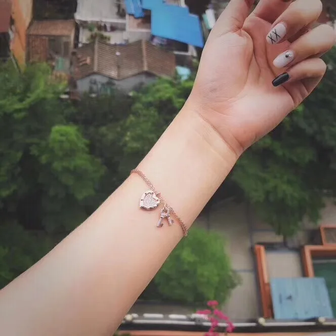 TSHOU57 набор колец из розового золота с цирконием Япония и Южная Корея холодный