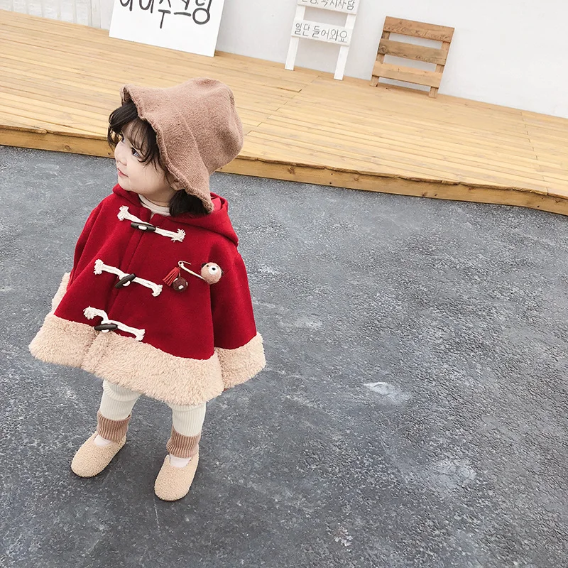 

Одежда для девочек шерстяное пальто новый модный детский жилет на осень-зиму, теплое пальто из хлопка для девочек, утолщенная детская повсе...