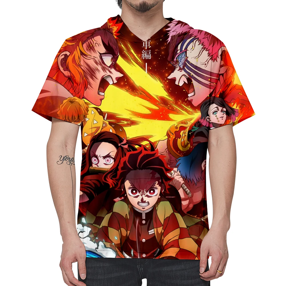 

2020 New Movie Demon Slayer: Mugen Train 3D Short sleeve tshirt Cool and breathable T-Shirt For Men/Women
