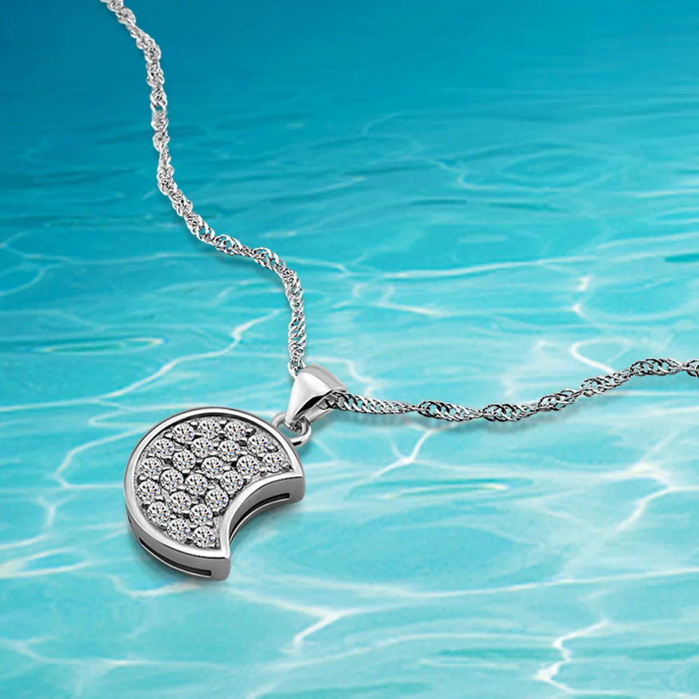 

Женское Ожерелье с Луной, из серебра 925 пробы