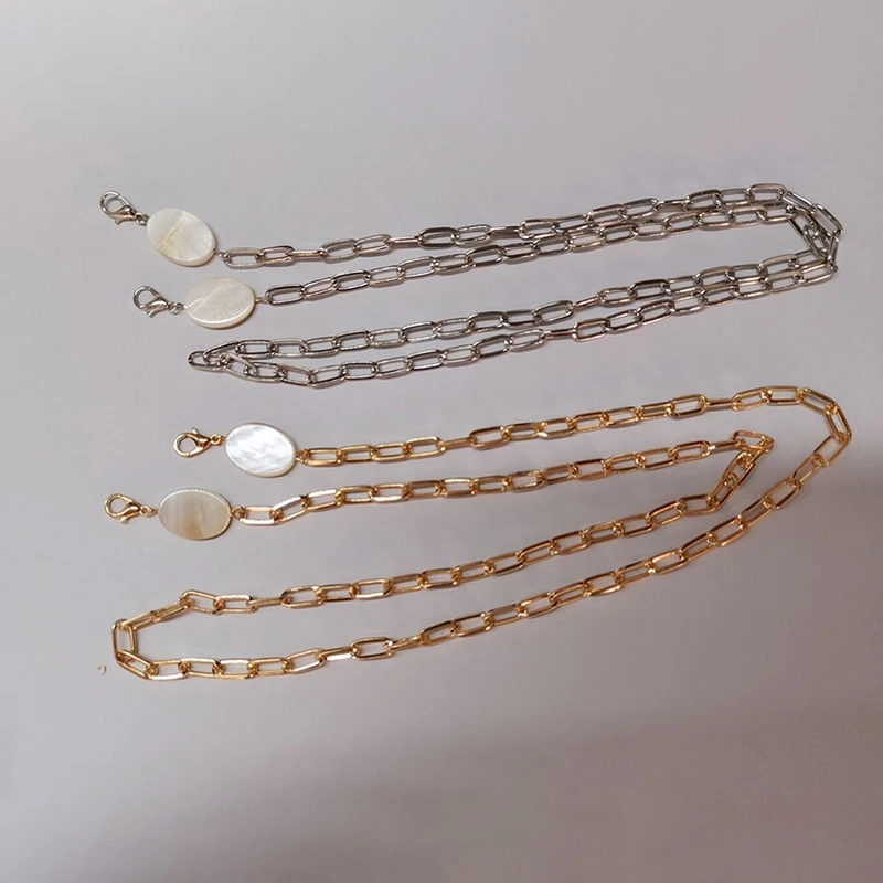 

70CM Cross-body Bag Rope Shell Chain Multi-functional Necklace Metal Detachable Necklace Rope Glasses Chain