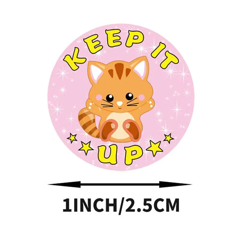 

50-500pcs Round Cartoon Stickers 8 styles Reward Sticker School Teacher Student Christmas Gift Scrapbooking Stationery Stickers