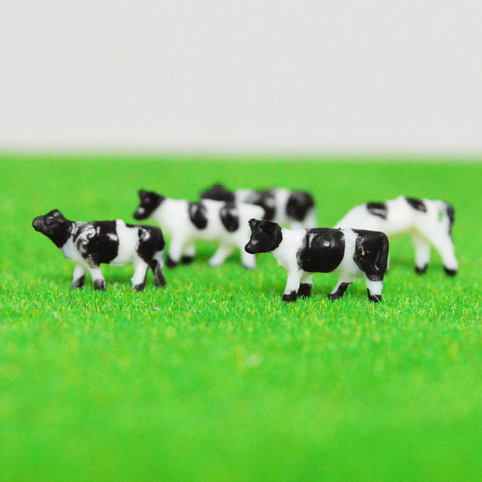Игрушка Diorama Овцы Oxen N масштабная модель окрашенные животные Миниатюрная модель коровы лошади ферма поезд строительство пейзаж макет декорации - Цвет: 1-150 cow