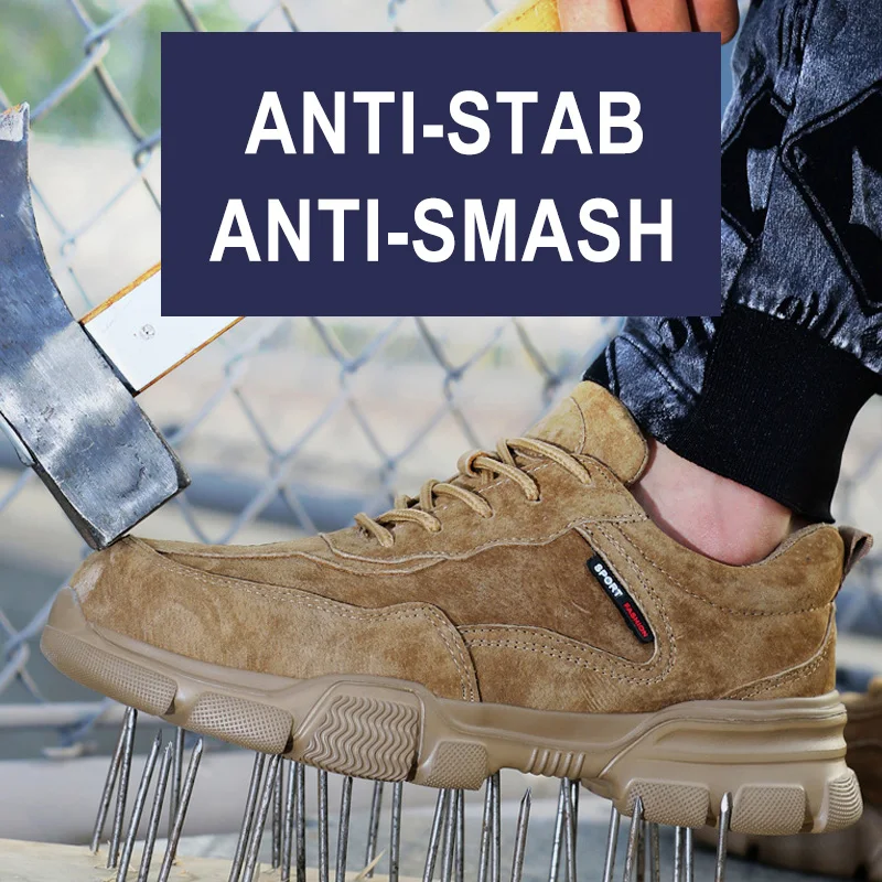 Yuxiang мужские защитные ботинки со стальным носком Повседневные Дышащие уличные