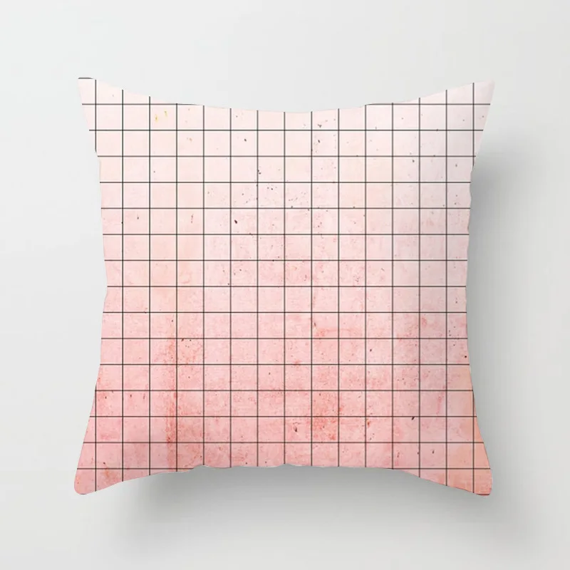Розовая наволочка с геометрическим рисунком декоративные подушки для