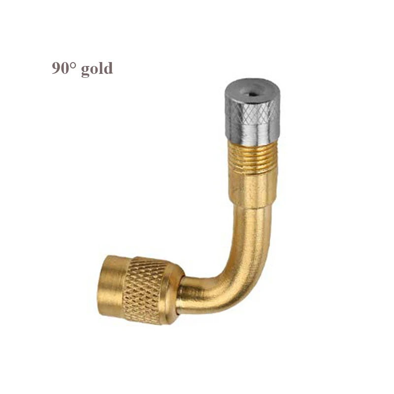 Air Tyre Valve Tire Valve Stem Extenders Extension Adapter 45/90/135 Degree Angle Brass for Car Truck Motorcycle Electric car - Цвет: 90 Degree gold
