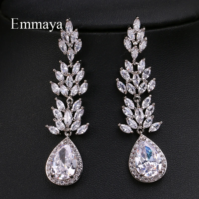 EMMAYA новые трехслойные кубические циркониевые серьги подвески женские