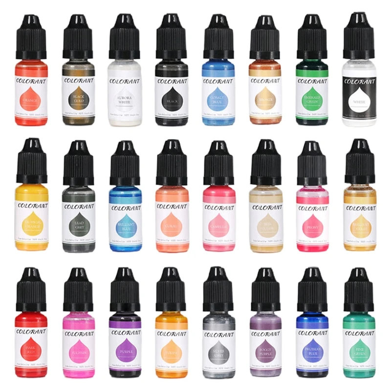 

24 Colors UV Epoxy Resin Colorant Ink Pigment Liquid Coloring Dye DIY Art Crafts Decorations Jewelry Pendant Handicrafts Making
