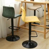 bar chair lift rotating high stool nordic modern minimalist home back tea shop front bar chair artificial