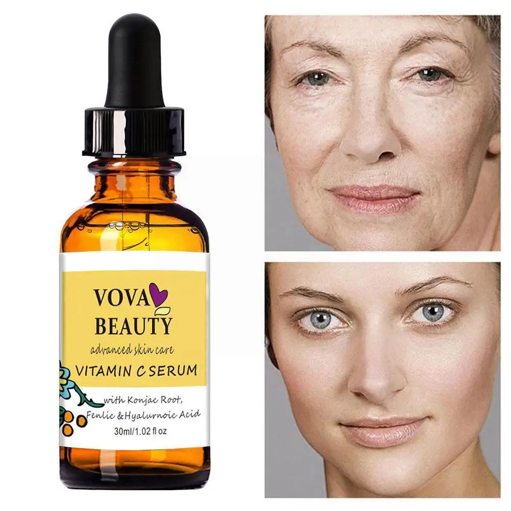 

30ml Vitamin C Essence Serum Anti-aging Pore Shrinking Cream Moisturizing Care Essence Skin Whitening Face B8L0