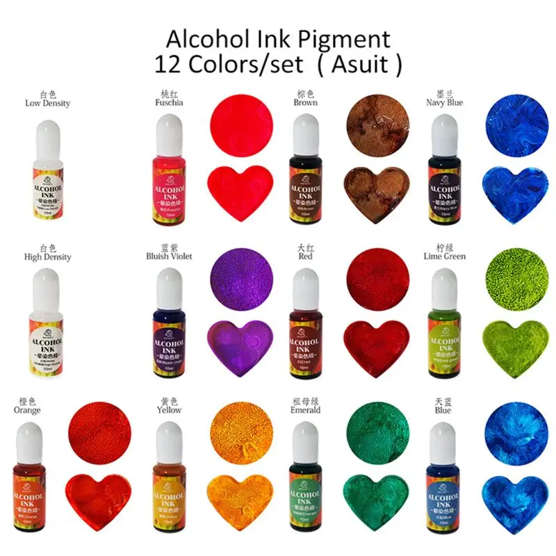 

6/12 Colors Epoxy Pigment Liquid Colorant Dye Ink Diffusion Resin Jewelry DIY Dropshipping
