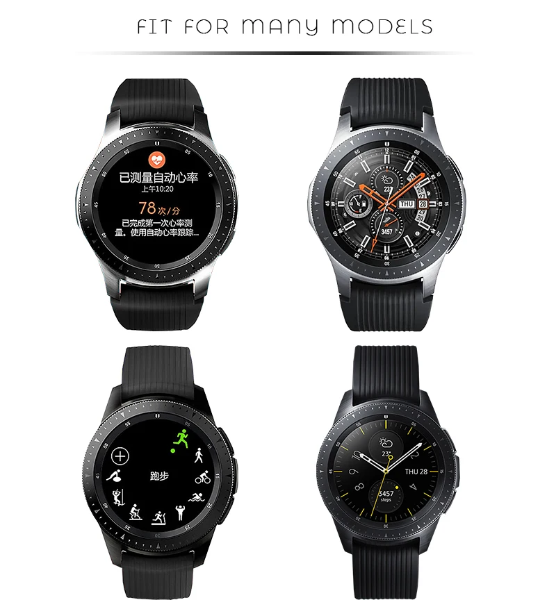 22 мм изогнутые ремешки для часов для samsung Galaxy gear S3 S4 ремешок мягкий резиновый силиконовый ремешок для часов мужские сменные часы наручные черные