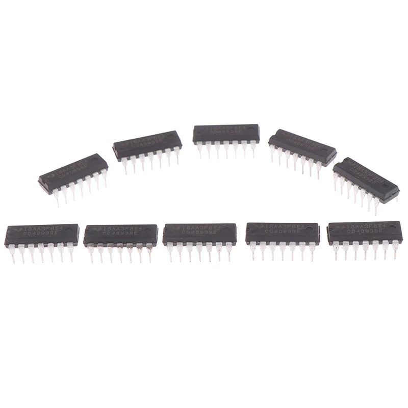 10 шт. CD4093BE DIP14 CD4093 DIP 4093 14 4093BE новое и оригинальное IC|Детали аксессуары для