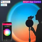 Светодиодный RGB-светильник с Wi-Fi и управлением Tuya, лампа с меняющимся цветом и проекцией, ночник для Alexa и Google Home