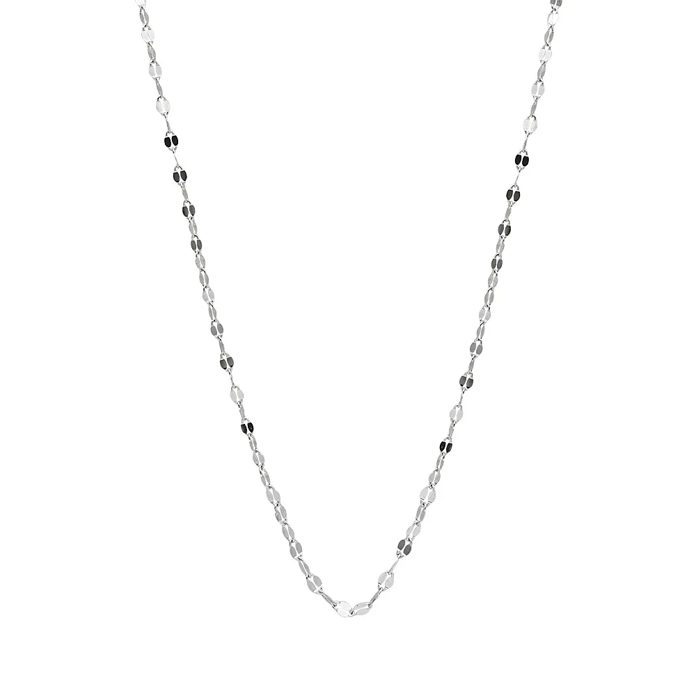 100% Стерлинговое серебро 925 колье гофрированное шикарное корейское чешуя цепочка