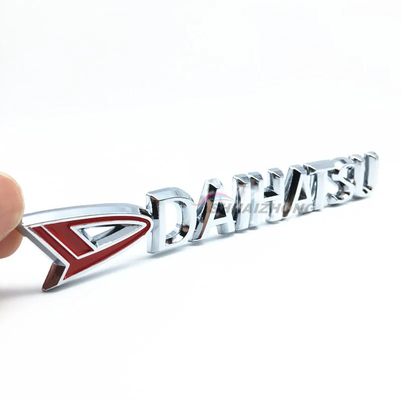 1pcs ABS Plastic Chrome DAIHATSU Number / Letter Rear Trunk Logo Badge Emblem Sticker Decal Car Styling Auto Accessories - купить по