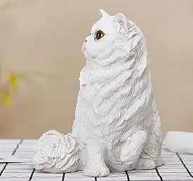

Simulated Cat Furnishings Persian Cat Model Household Decorations Living Room TV Cabinet Decoration Creative Gift Kittens