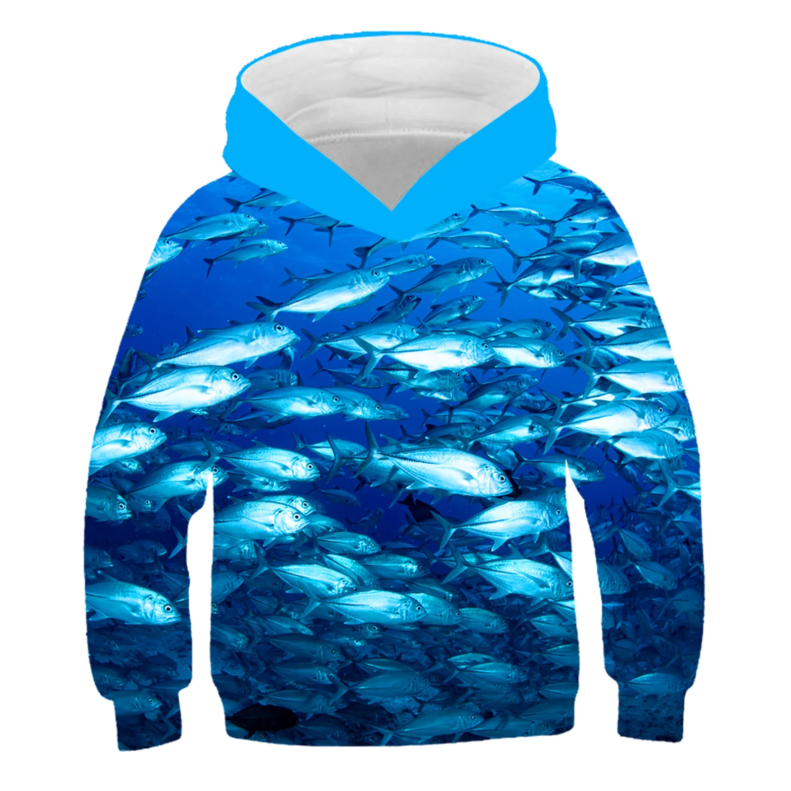 

Popular Hoodies 3D Tropical Fish boy girl Sweatshirts Fashion Print Fish Children Hooded Tops Casual Streetwear Hip Hop Jackets