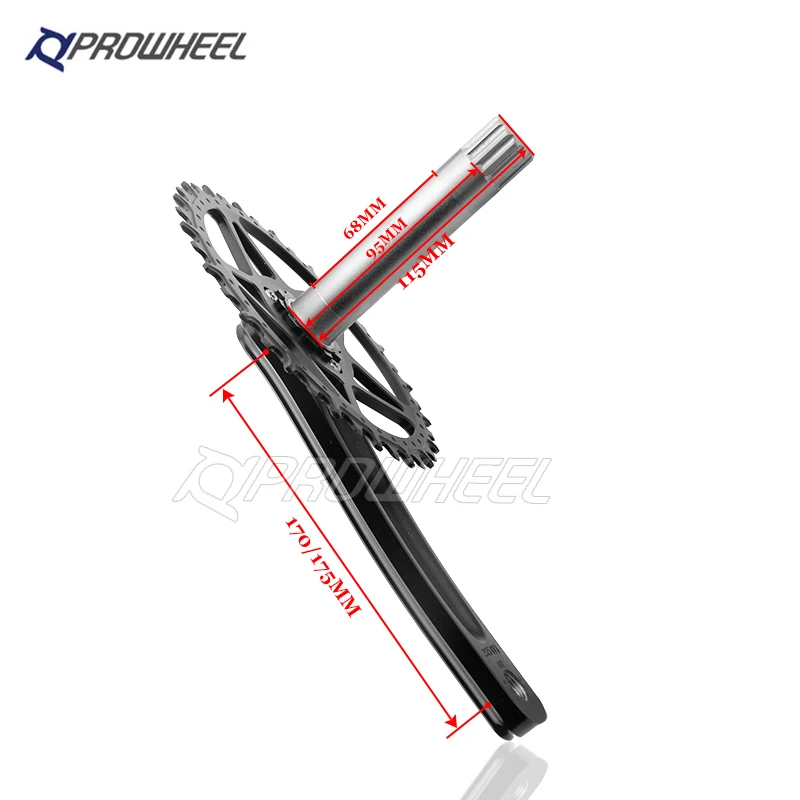 PROWHEEL Mountain Bike Crankset 170/175mm Crank GXP Narrow Wide Sprockets 32T 34T 36T 38T with Bottom Bracket BB MTB set |