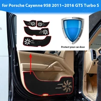 protective mat side edge cover accessories door inside guard car door anti kick pad sticker for porsche cayenne 958 20112016