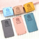 20 шт., ярлыки из искусственной кожи для вязания шляп