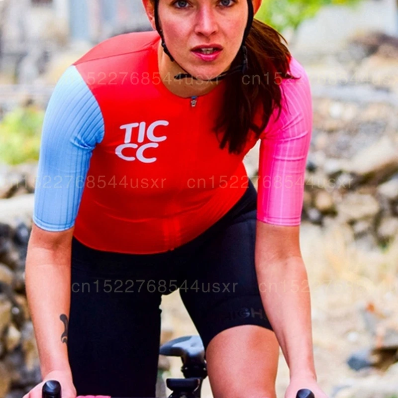 Это RC команда красный Велосипеды Джерси женские туфли синего цвета и розового с