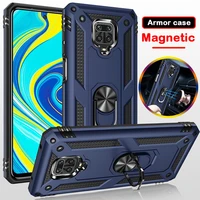 armor magnetic metal case for xiaomi redmi note 10 9 x3 9c 9s 8t 8 7 poco m3 11 f3 9a 7a k40 9t pro max 5g shockproof ring cover
