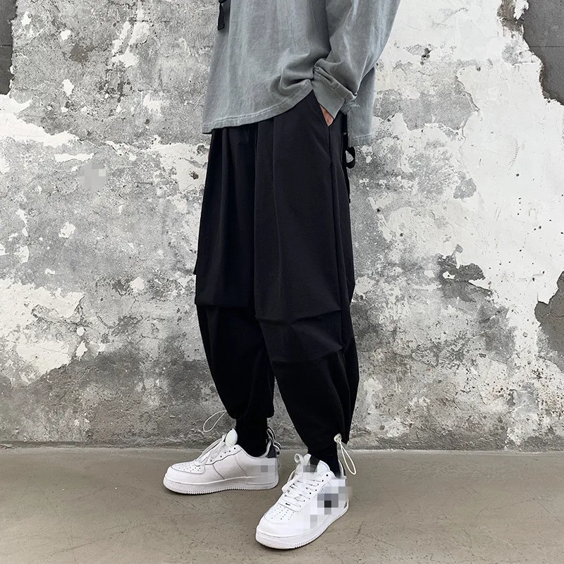 

2021 New Baggy Pockets Men Joggers Sweatpants Solid Color Harajuku Trousers Men Spring Streetwear Korean Pants Men