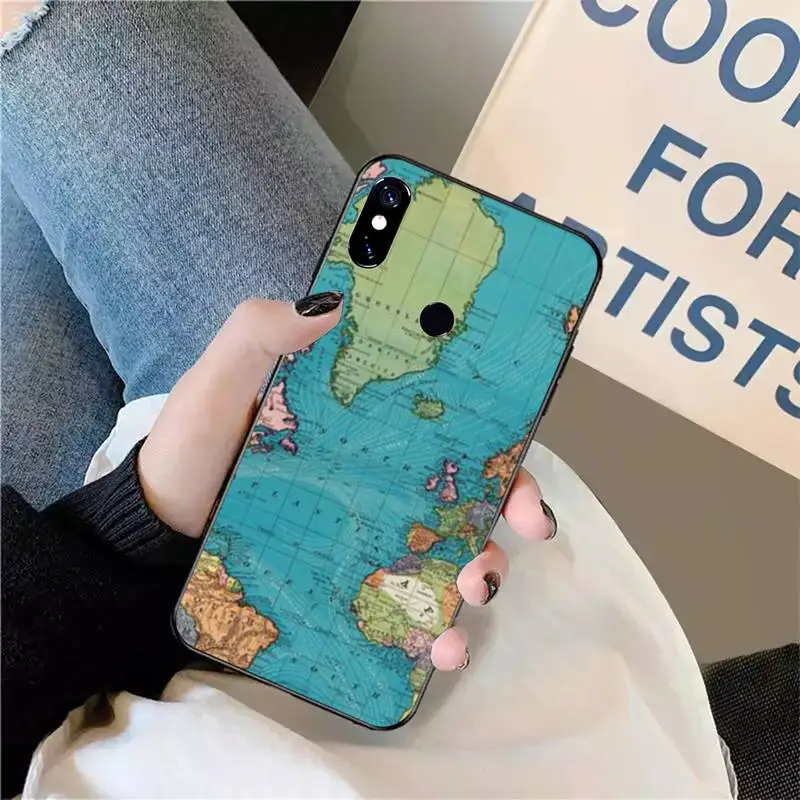 

Travel Map Ailplane Road sign Phone Case For Xiaomi Redmi 7 9t a3 9se k20 mi8 max3 lite 9 note 8 9s 10 pro