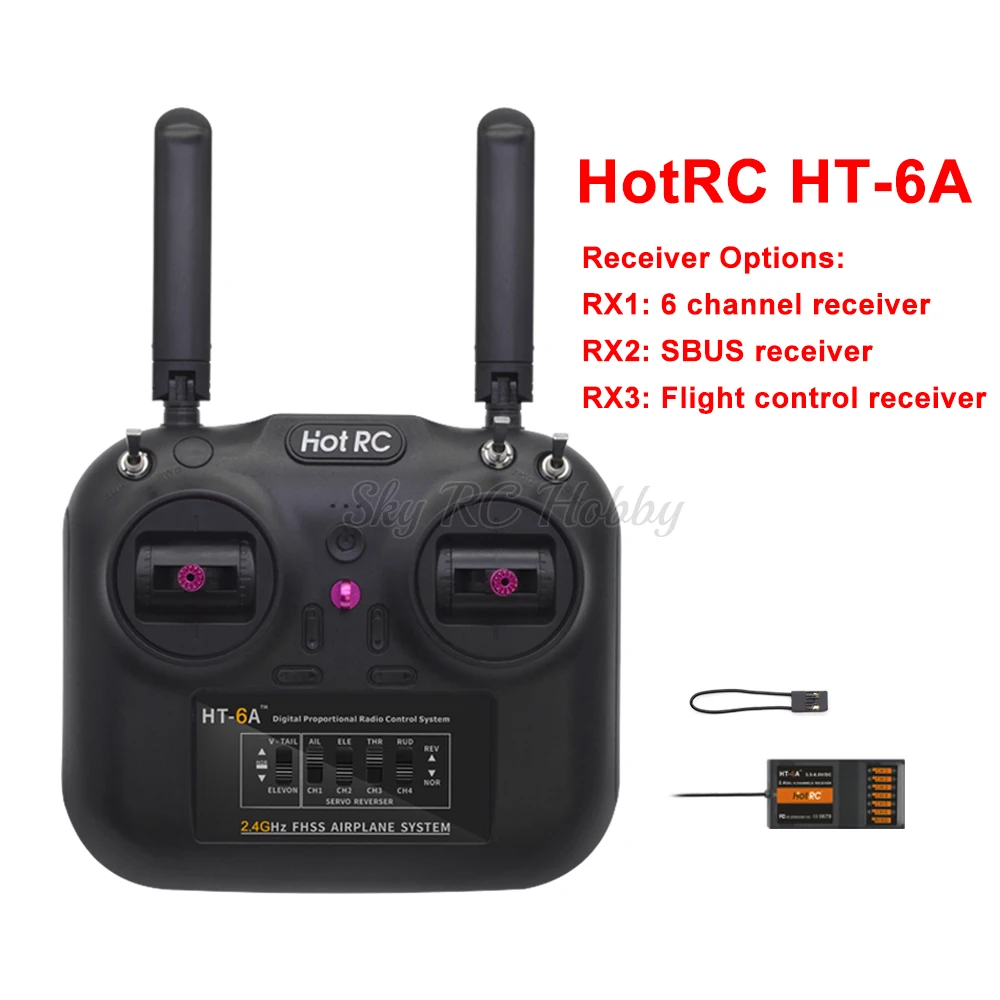 HOTRC HT 6A 2 4G 6CH передатчик FHSS & приемник/SBUS/приемник полета RX для FPV радиоуправляемого