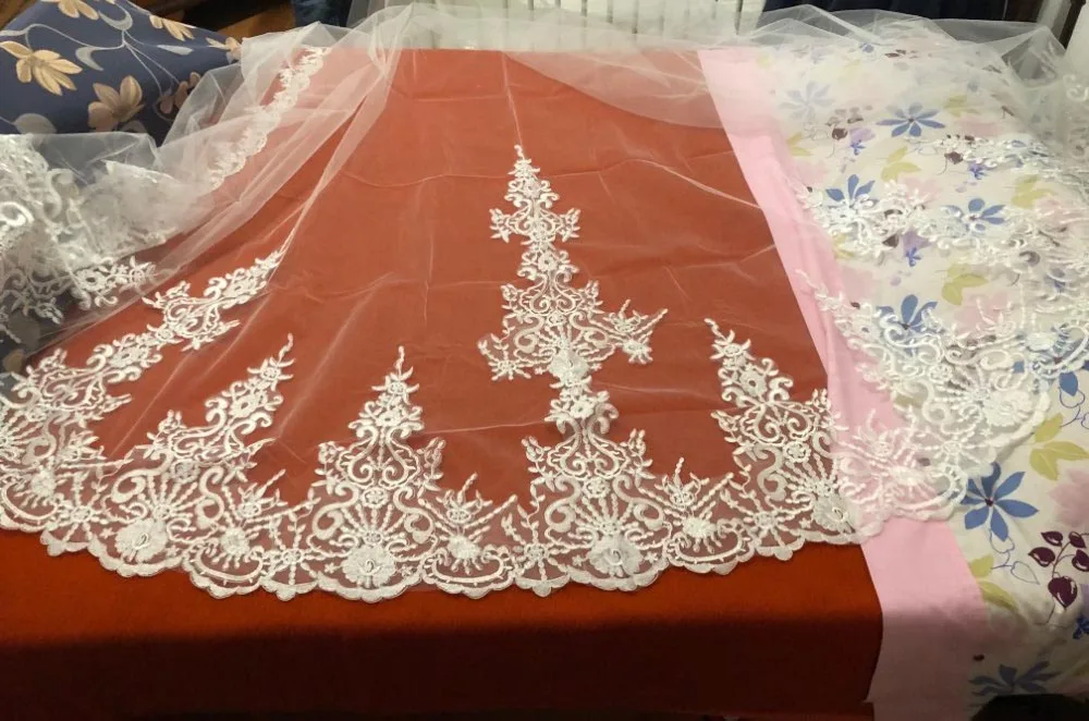 Фата свадебная длинная 4 метра с гребнем | Свадьбы и торжества