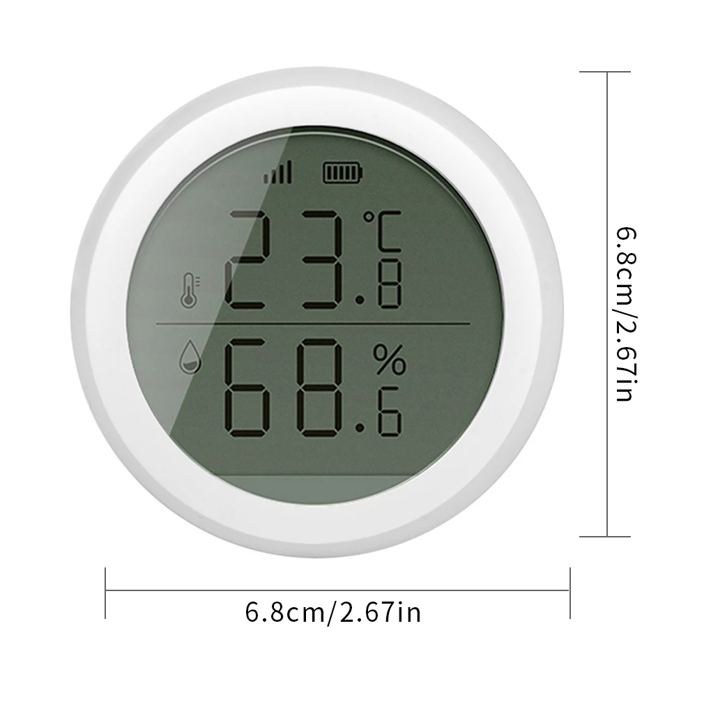

Tuya Temperature Humidity Sensor Smart Thermometer Detector Digital Home Humidity Tester with LCD Display for Smart Home