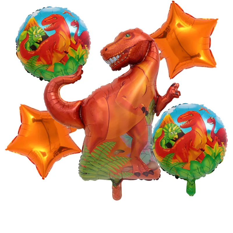 Большой фольгированный шар в виде динозавра воздушный животных для мальчиков