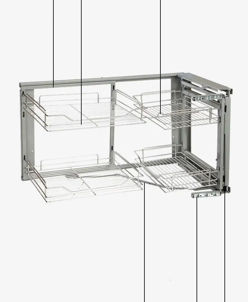En La Ducha Alacena Keuken Rangement Организатор Нержавеющая сталь кухни Cocina Кухня шкаф Cestas Para Organizar корзина