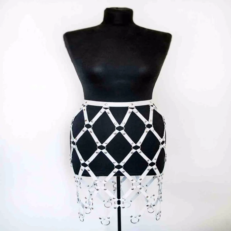 Женский кожаный ремень готический костюм в стиле панк женский для диджея