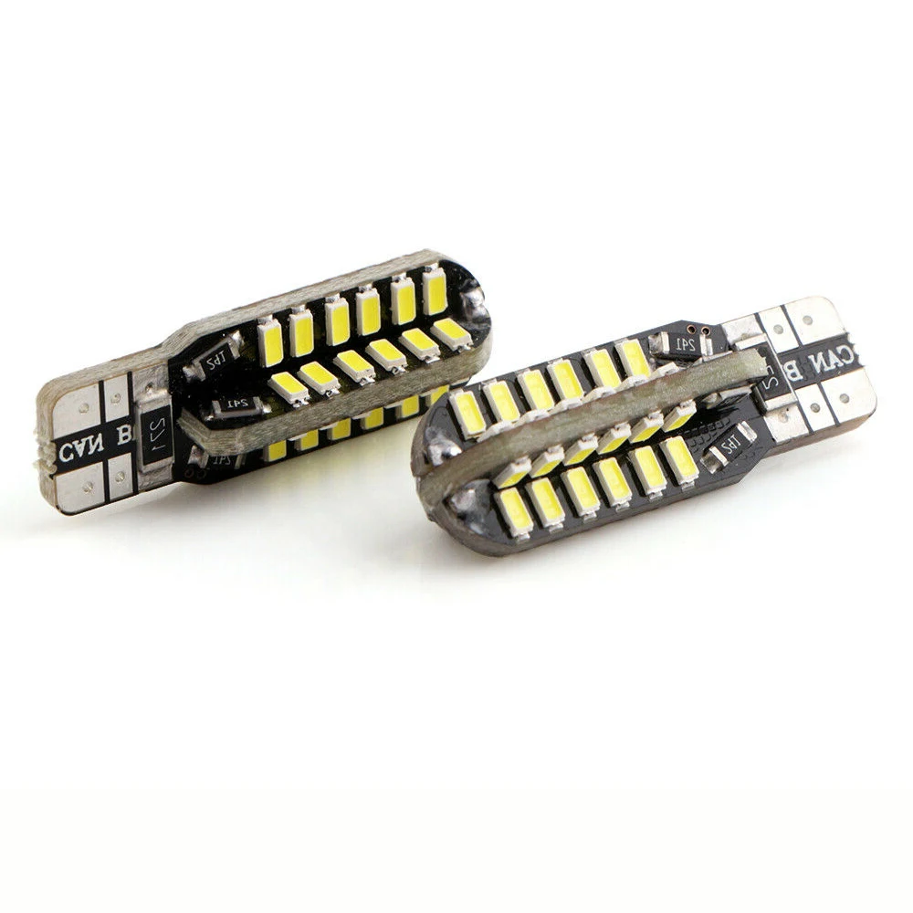 T10 Canbus светодиодный 48smd 3014 Светодиодный W5W ошибок Авто сигнальная лампа белый