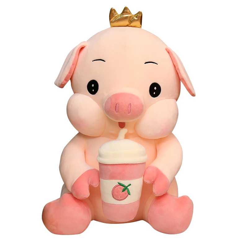 

1pc Soft Piggy Pig Doll Stuffed Cute Pigs Animal Bubble Tea Big Bee Cosplay Big Eyes Say Love Girls Girlfriend HANMOLF