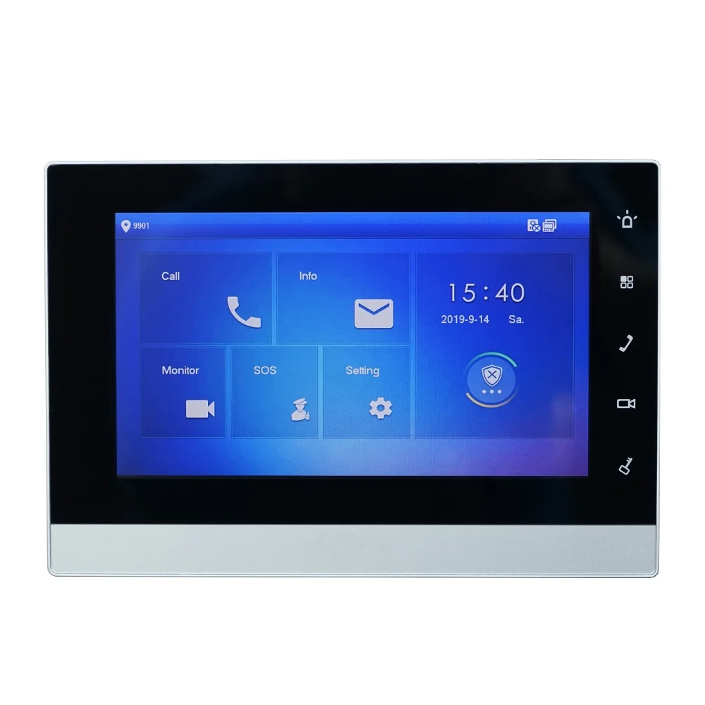 with logo Black DH логотип мульти-Язык 2-проводной VTH1550CHW-2 крытый монитор, работа с VTO2000A-2, умный дверной звонок, видео-домофон, проводной дверной звонок - Цвет: with logo Black