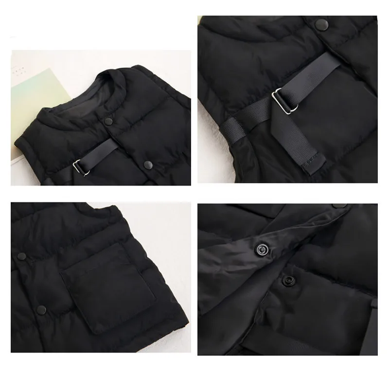 Зимний жилет для мальчиков 2019 г. Осенний пуховый девочек тонкие хлопковые куртки