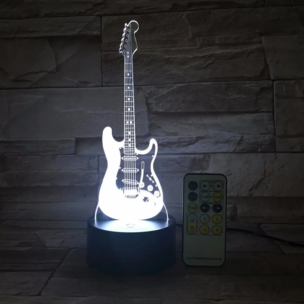 

Led Guitar Remote Control Touch Night Light Colorful USB Touch Control Switch Indoor Atmosphere Light Children's Toys