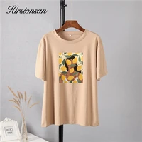 hirsionsan gotic graphic t shirt women 2021 new fashion aesthetic lemon print summer tops korean cotton short sleeve female tees
