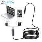 5,578 мм объектив 6 светодиодов 2 в 1 1 12510 м мягкий кабель MicroUSB эндоскоп Водонепроницаемый Android USB PC инспекционный бороскоп трубчатая камера