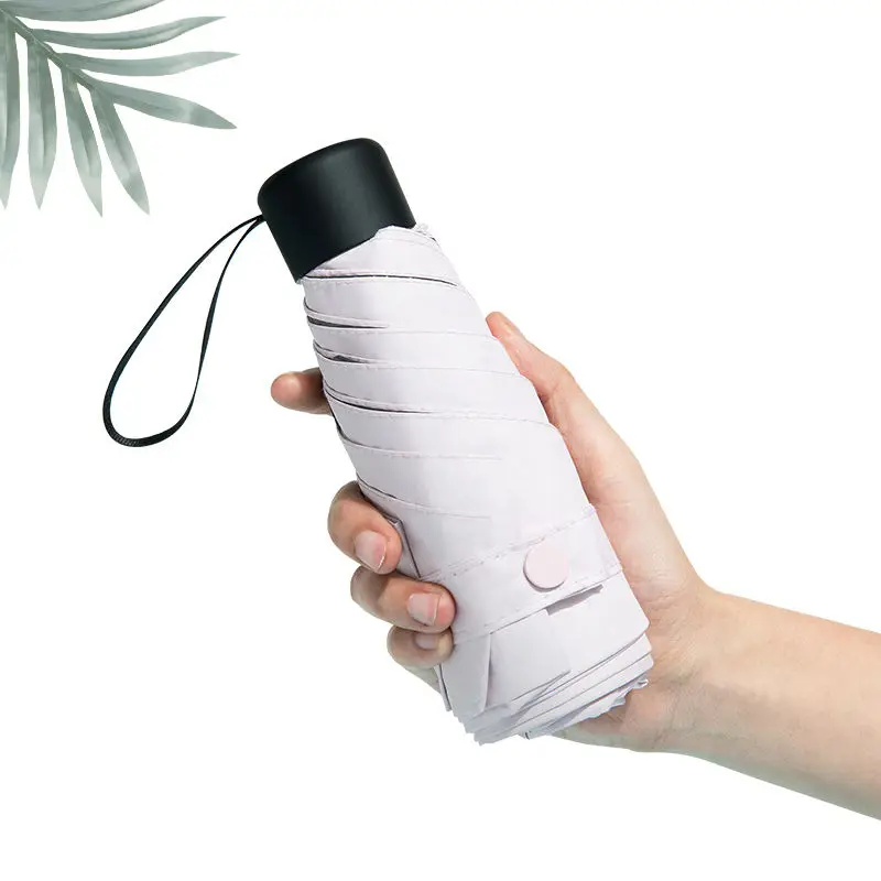 

Folding Lightweight Mini Umbrella Rain Women Portable Capsule 5 Folding Women's Umbrella Windproof Umbrellas Parasol